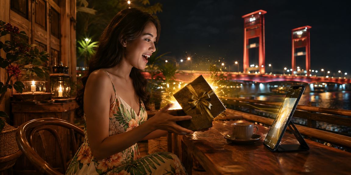Seseorang menikmati permainan mobile casino sambil minum kopi di kafe Vietnam